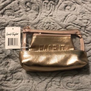 make up bag rose gold